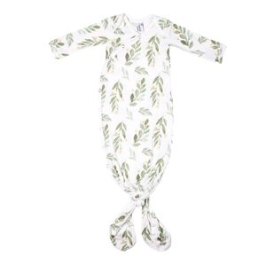 Copper pearl newborn knotted gown fern